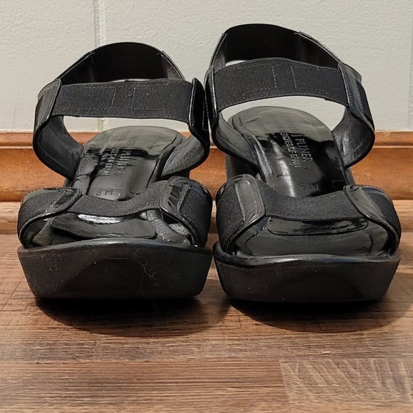 ❣️HP❣️Donald J Pliner Black Patent Leather Wedge Sandals Sz: 8 - Picture 8 of 10